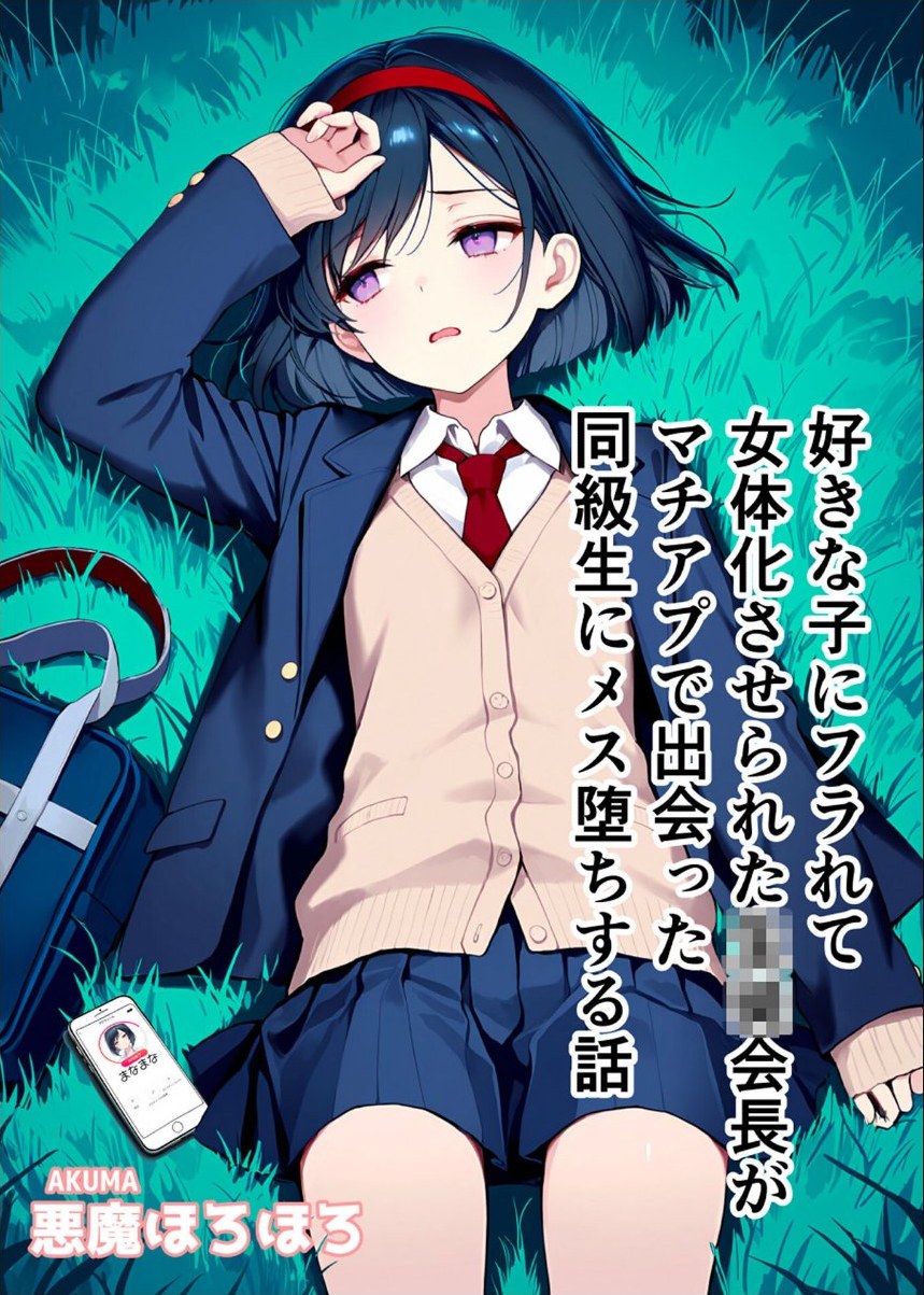 好きな子にフラれて女体化させられた生徒会長がマチアプで出会った同級生にメス堕ちする話 モザイク版 サンプル3ページ目