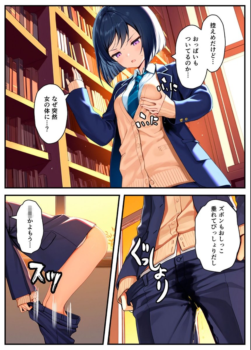 好きな子にフラれて女体化させられた生徒会長がマチアプで出会った同級生にメス堕ちする話 モザイク版 サンプル17ページ目