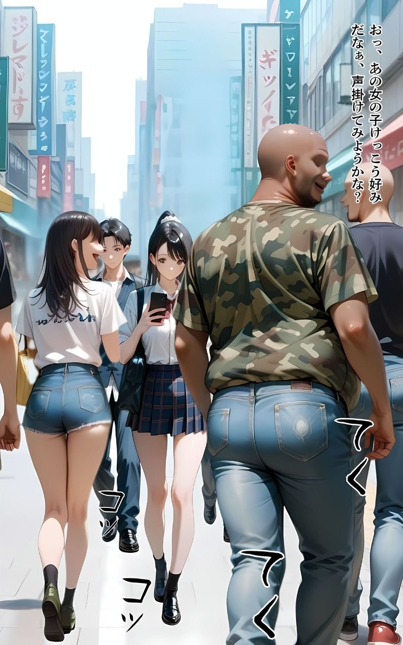 【オヤジ嫌いツンデレ●●征服編】水着撮影会のはずが、いつのまにかおぢさんち〇ぽに沼る話4 モザイク版 サンプル5ページ目