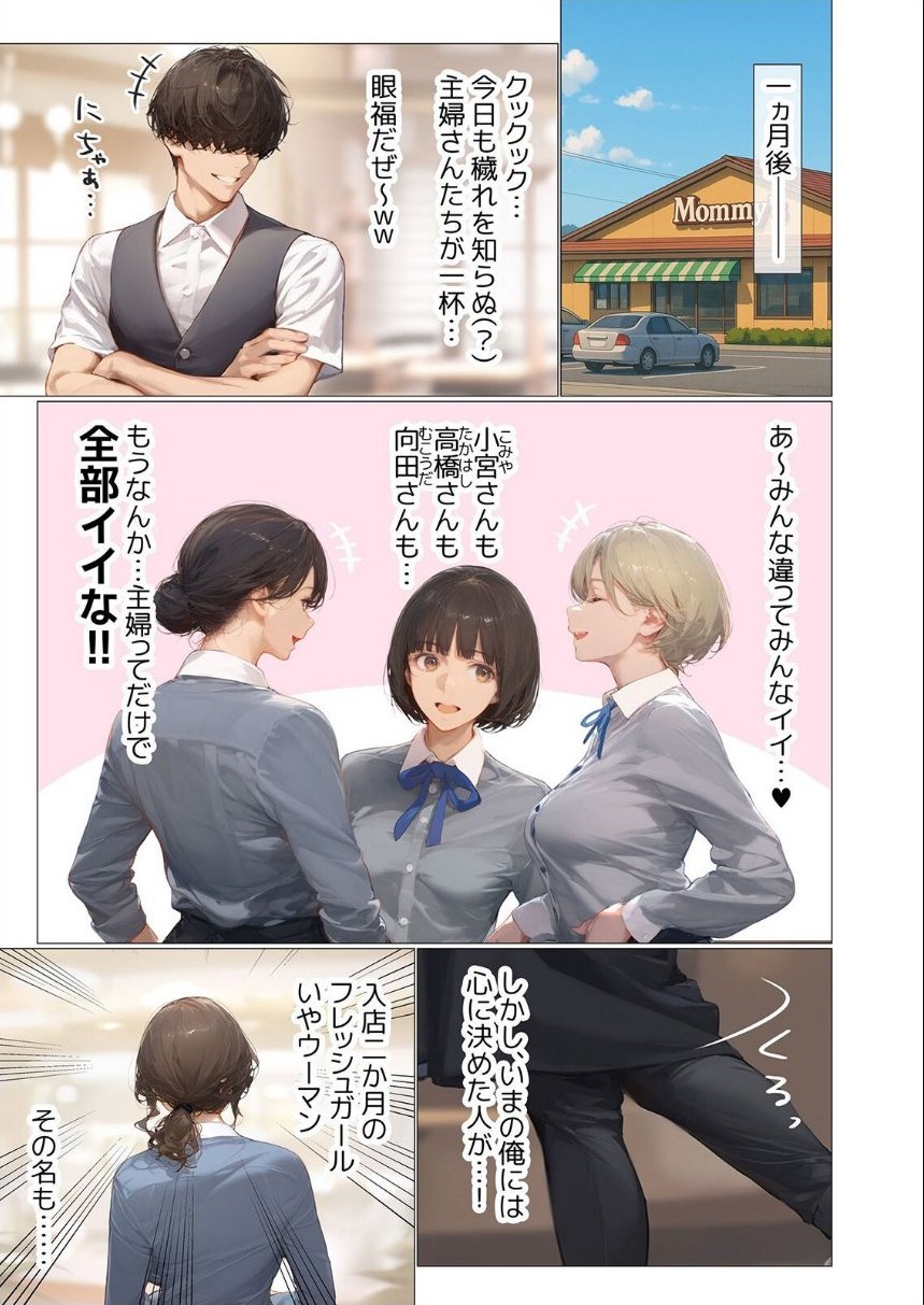バ先のパート主婦（アラフォー・子持ち）旦那も知らない変態SEXで寝取り開発 4 サンプル3ページ目