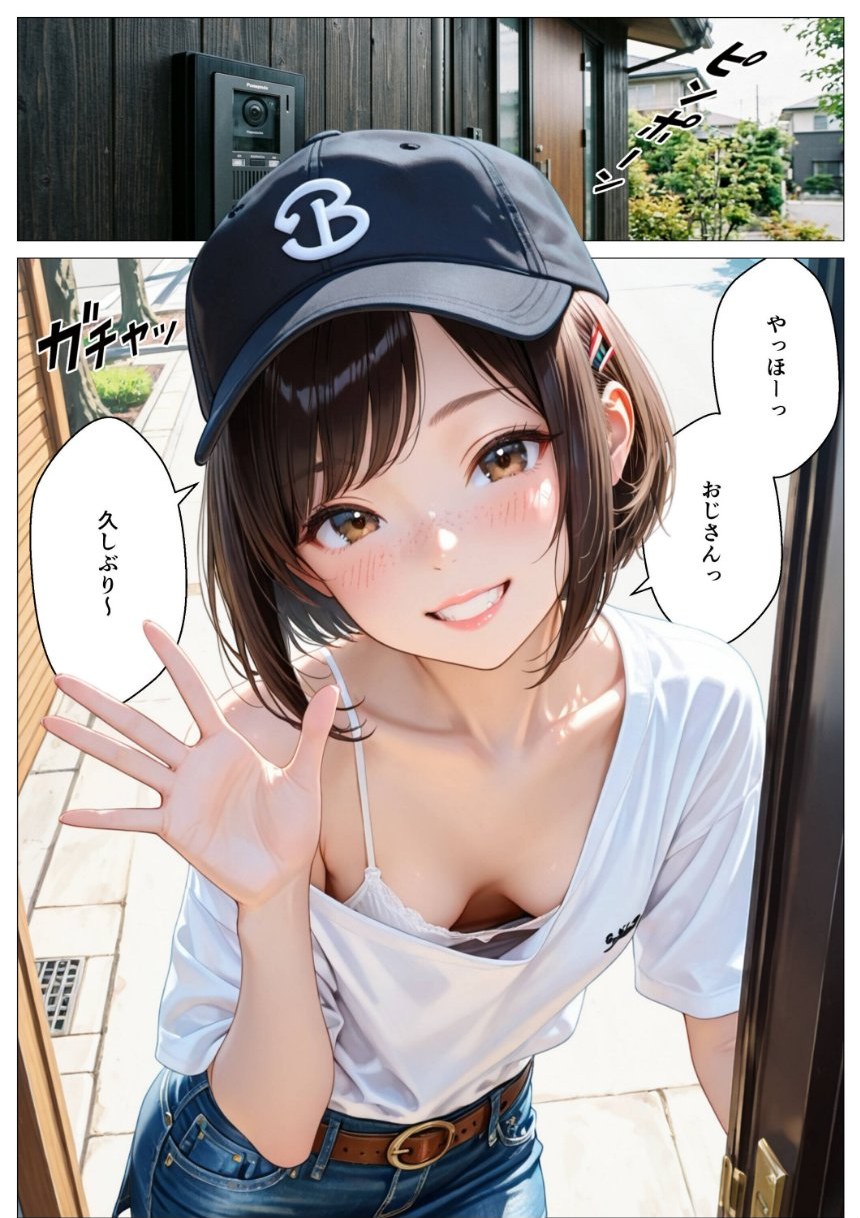 パンチラで誘惑してくるクソ生意気なそばかす姪っ子の弱みを握り調教した話【モザイク版】 サンプル1ページ目