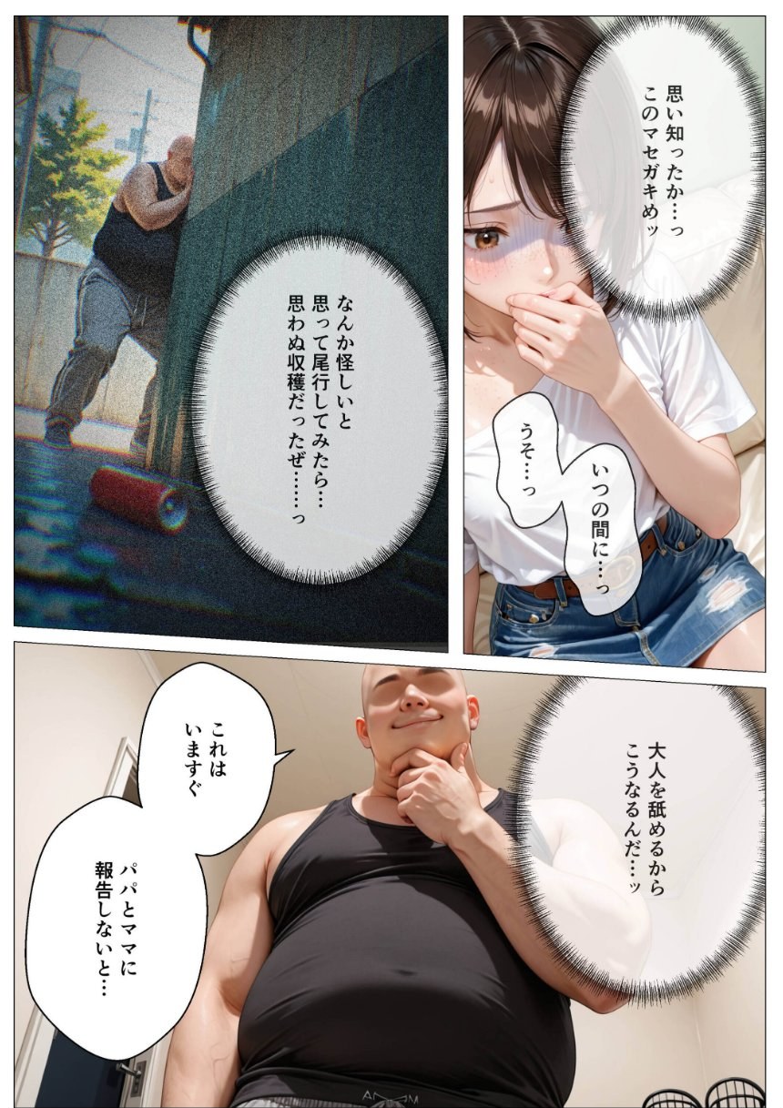 パンチラで誘惑してくるクソ生意気なそばかす姪っ子の弱みを握り調教した話【モザイク版】 サンプル11ページ目
