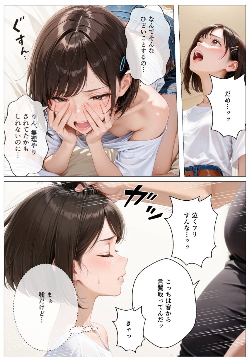 パンチラで誘惑してくるクソ生意気なそばかす姪っ子の弱みを握り調教した話【モザイク版】 サンプル12ページ目